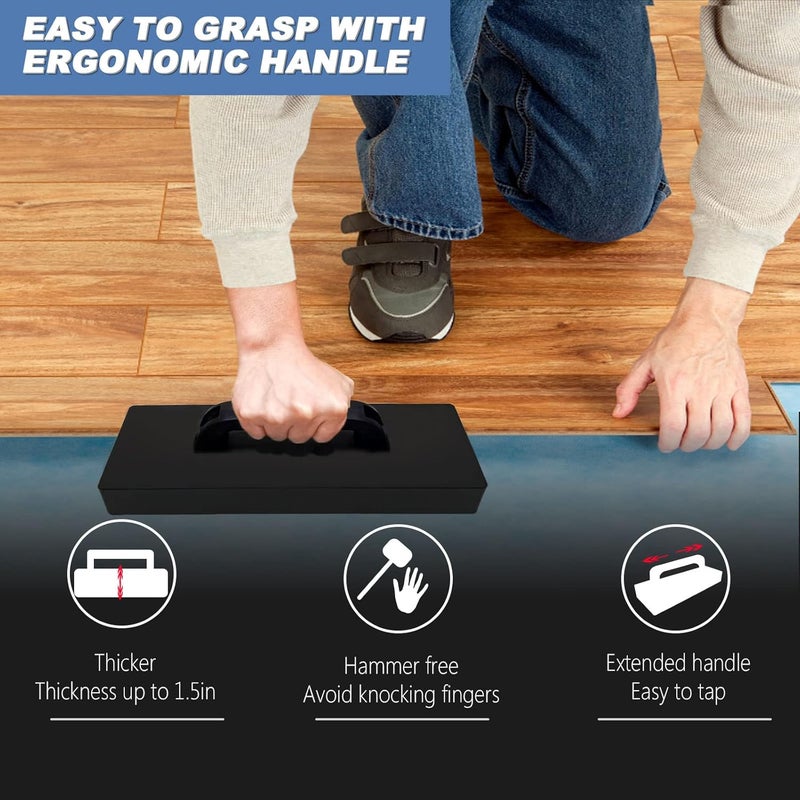 MinliGUY Tapping Block, Big & Weighted Floor Installation Block W/Handle No Hammer Required, for Laminate/Wood/Hardwood/LVT/LVP/Vinyl Plank Flooring, Heavy Flooring Tapping Tool -by - Image 3